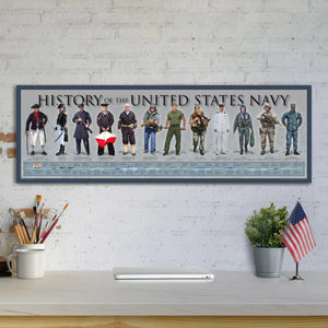History of the United States Navy - Unframed 11 ¾" x 36"