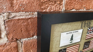 The History of Old Glory - Framed 1", printed with a matte finish, 6" x 24"