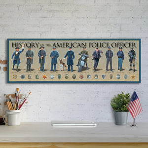 History of the American Police Officer - Unframed 11 ¾" x 36"