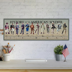 History of the American Soldier - Unframed 11 ¾" x 36"