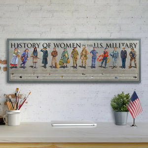 History of Women in the U.S. Military - Unframed 11 ¾" x 36”