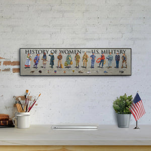 History of Women in the U.S. Military - Plaque - Beveled Edge with a pebble textured finish 6" x 24"