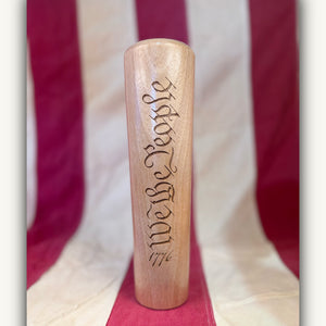 “We The People” – Patriotic Wooden Mug Crafted from a Baseball Bat