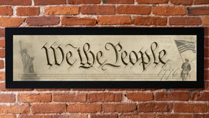 We The People - Framed 1", printed with a matte finish, 6" x 24"
