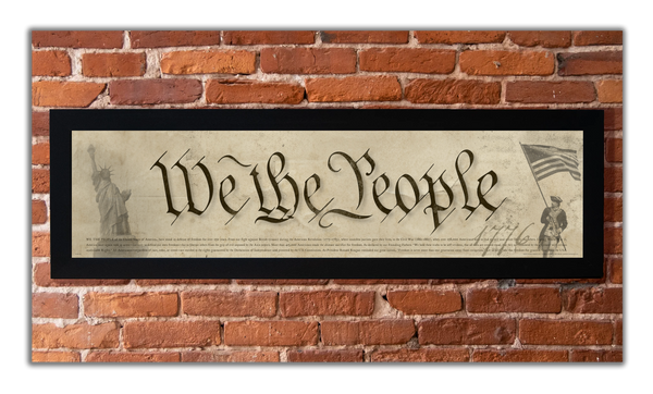We The People - Framed 1”, printed with a matte finish, 6" x 24”