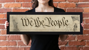 We The People - Framed 1", printed with a matte finish, 6" x 24"