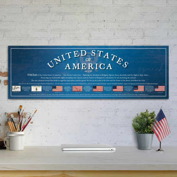 USA 1776 - Unframed 11 ¾" x 36”