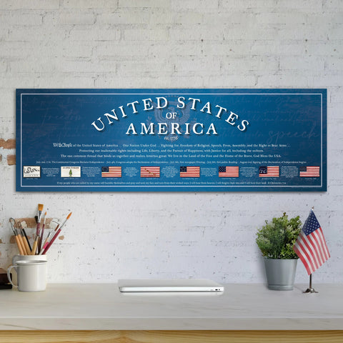 USA 1776 - Unframed 11 ¾" x 36”
