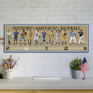 History of American Baseball - Unframed 11 ¾" x 36"
