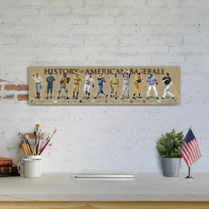 History of American Baseball - Unframed 6" x 24"
