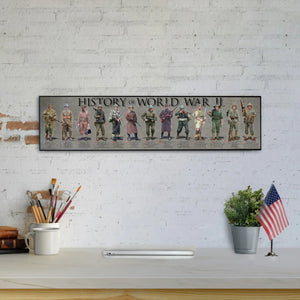 History of World War II - Plaque - Beveled Edge with a pebble textured finish 6" x 24"