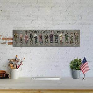 History of World War II - Unframed 6" x 24"