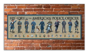 History of the American Police Officer - Unframed 11 ¾" x 36"