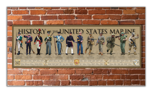 History of the United States Marine - Unframed 11 ¾" x 36"