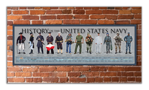 History of the United States Navy - Unframed 11 ¾" x 36"