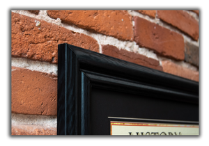 A Salute to our American Heroes - Framed 2" Black Double Matted, Grooved Molding 6" x 24"