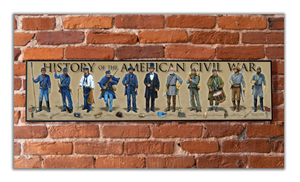 History of the American Civil War - Plaque - Beveled Edge with a pebble textured finish 6" x 24"