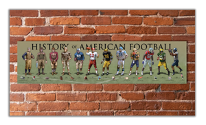 History of American Football - Unframed 6" x 24"