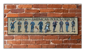 Police - Plaque - Beveled Edge with a pebble textured finish 6x24”