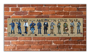 History of the American Civil War - Unframed 6" x 24"