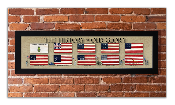 Old Glory - Framed 1”, printed with a matte finish,  6" x 24”