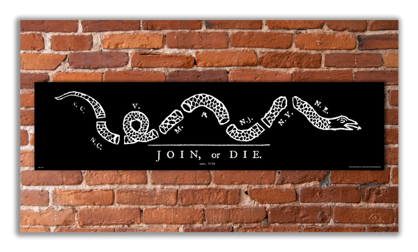 Join or Die - Unframed 6" x 24"