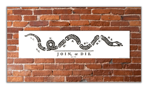 Join or Die - Unframed 6" x 24"