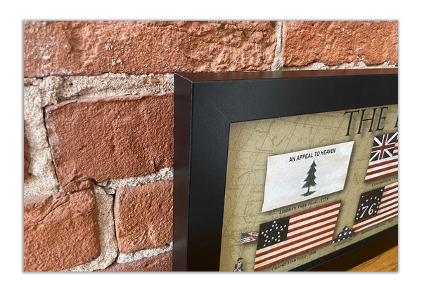 Old Glory - Framed 1”, printed with a matte finish,  6" x 24”