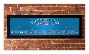 USA 1776 - Framed 1", printed with a matte finish, 6" x 24"