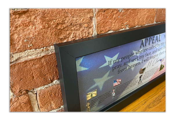 Appeal to Heaven - Framed 1”, printed with a matte finish, 6" x 24”