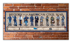 History of the American Civil War - Unframed 11 ¾" x 36"
