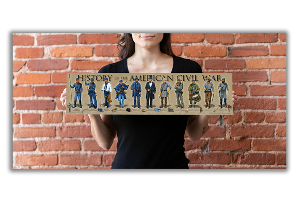 History of the American Civil War - Unframed 6" x 24"
