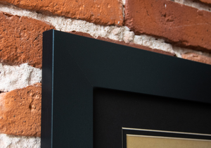 USA 1776 - Framed 2" Black Double Matted, Flat Molding 6" x 24"