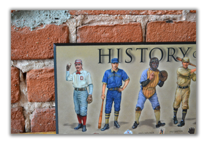 History of American Baseball - Plaque - Beveled Edge with a pebble textured finish 6" x 24"