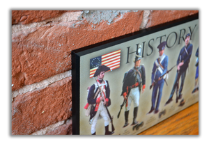 History of the American Soldier - Plaque - Beveled Edge with a pebble textured finish 6" x 24"