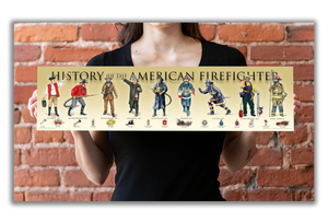 History of the American Firefighter - Unframed 6" x 24"