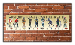 History of the American Firefighter - Unframed 6" x 24"