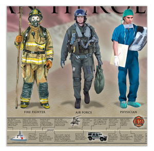 A Salute to our American Heroes - Framed 2” Black Double Matted, Flat Molding 11 ¾" x 36"