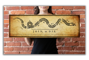 Join or Die - Unframed 11 ¾ x 36"