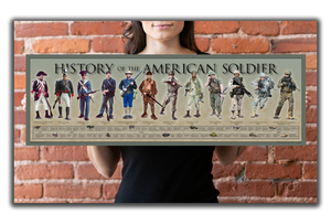 History of the American Soldier - Unframed 11 ¾" x 36"