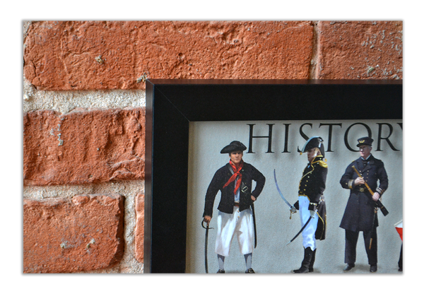 History of the United States Navy - Framed 1", printed with a matte finish, 6" x 24"