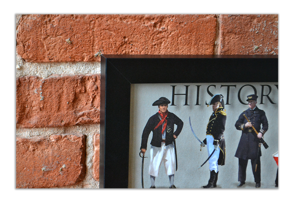 Navy - Framed 1”, printed with a matte finish, 6" x 24”