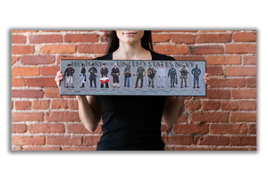 History of the United States Navy - Plaque - Beveled Edge with a pebble textured finish 6" x 24"