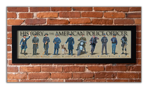 Police - Framed 1”, printed with a matte finish,  6" x 24”