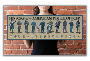 History of the American Police Officer - Unframed 11 ¾" x 36"