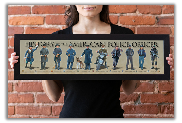 Police - Framed 1”, printed with a matte finish,  6" x 24”