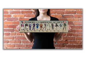 History of the American Soldier - Plaque - Beveled Edge with a pebble textured finish 6" x 24"