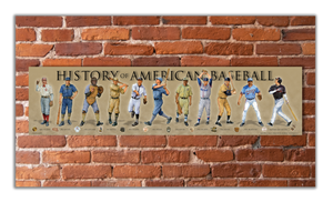 History of American Baseball - Unframed 6" x 24"