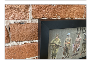 History of World War II - Framed 1", printed with a matte finish, 6" x 24"