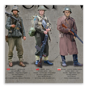 History of World War II - Framed 2" Black Double Matted, Flat Molding 6" x 24"